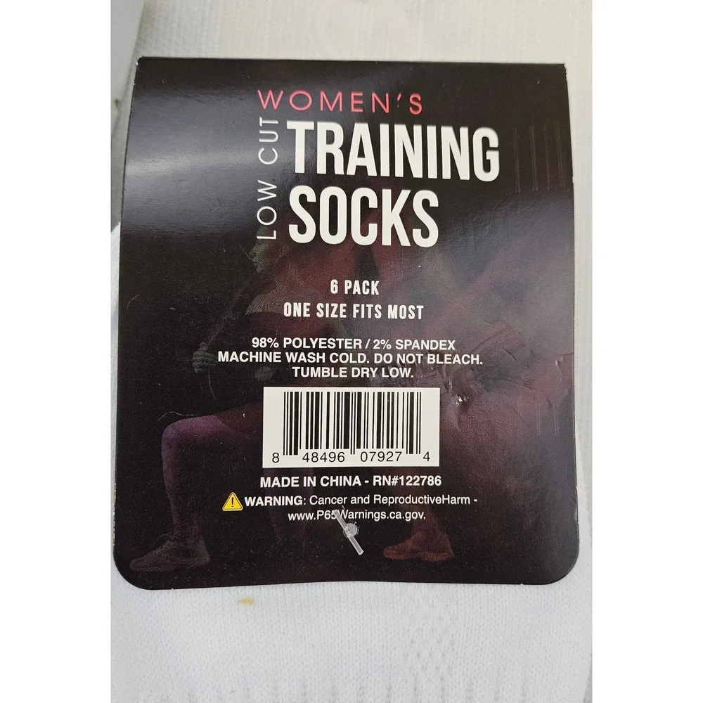 Womens Low Cut Training Socks 6‎ Pack Blue White One Size RN122786 2 Packs